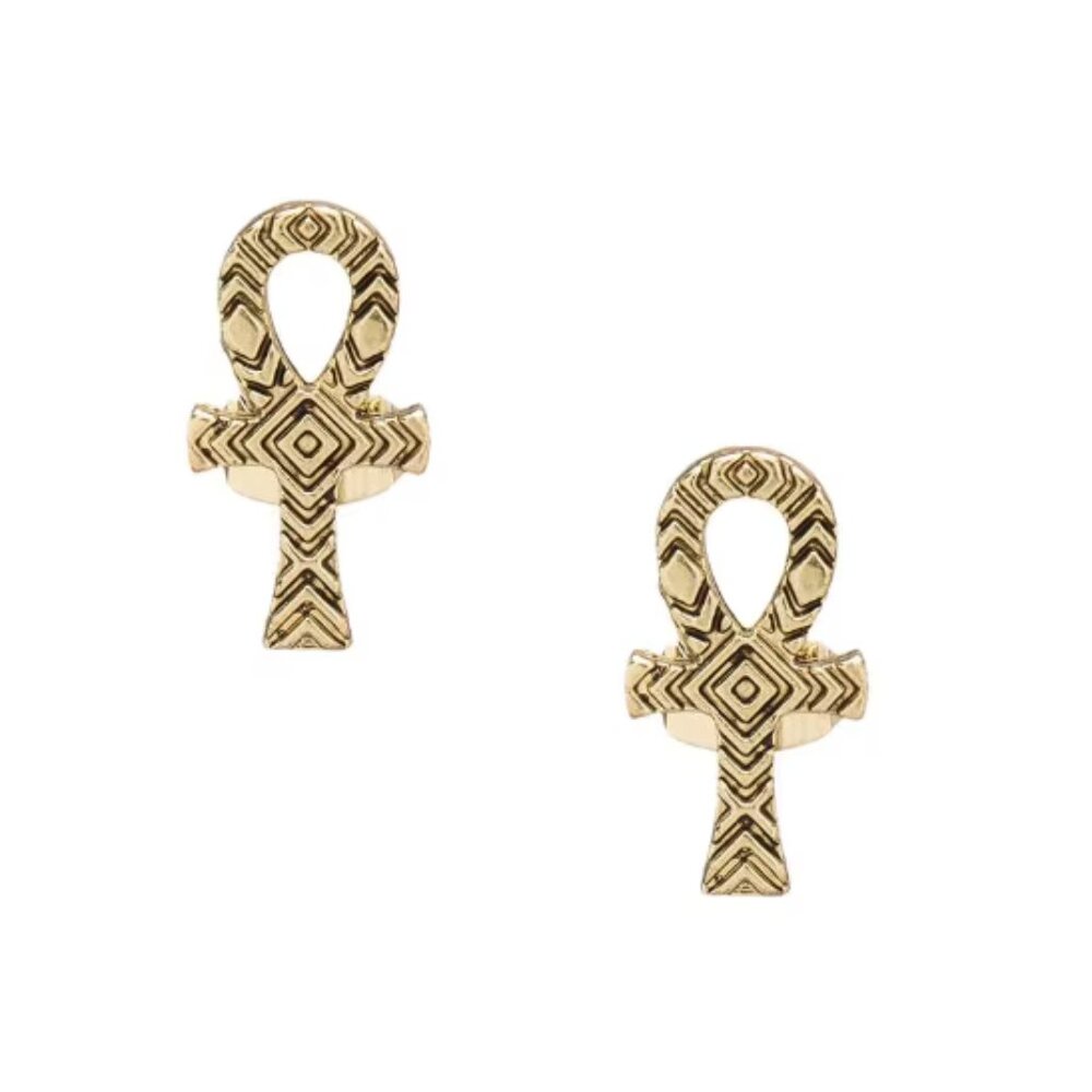 House of Harlow 1960 // Gold Knot Egyptian Style Stud Earrings